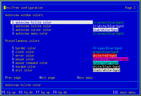 Color configuration